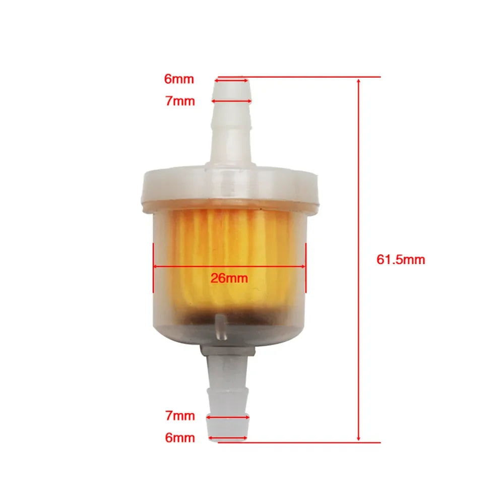 Universal 10Pcs/set 6mm Hose Motorcycle Petrol Gas Fuel Gasoline Oil Filter For Scooter Motorcycle Moped Scooter Dirt Qme