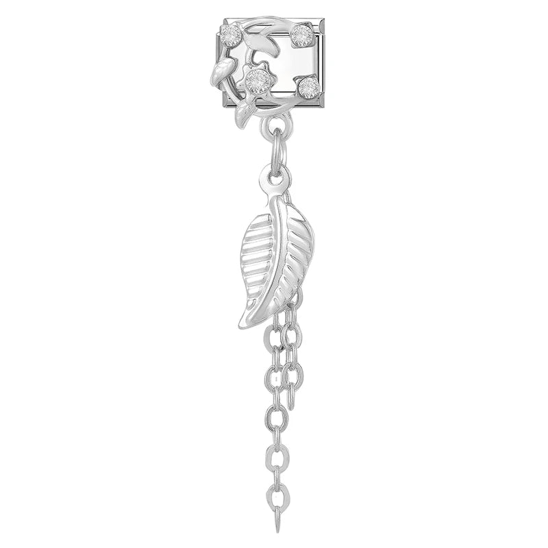 2026 Love Heart Bird Lock Butterfly Bows Long Chain Italian Charm Fit