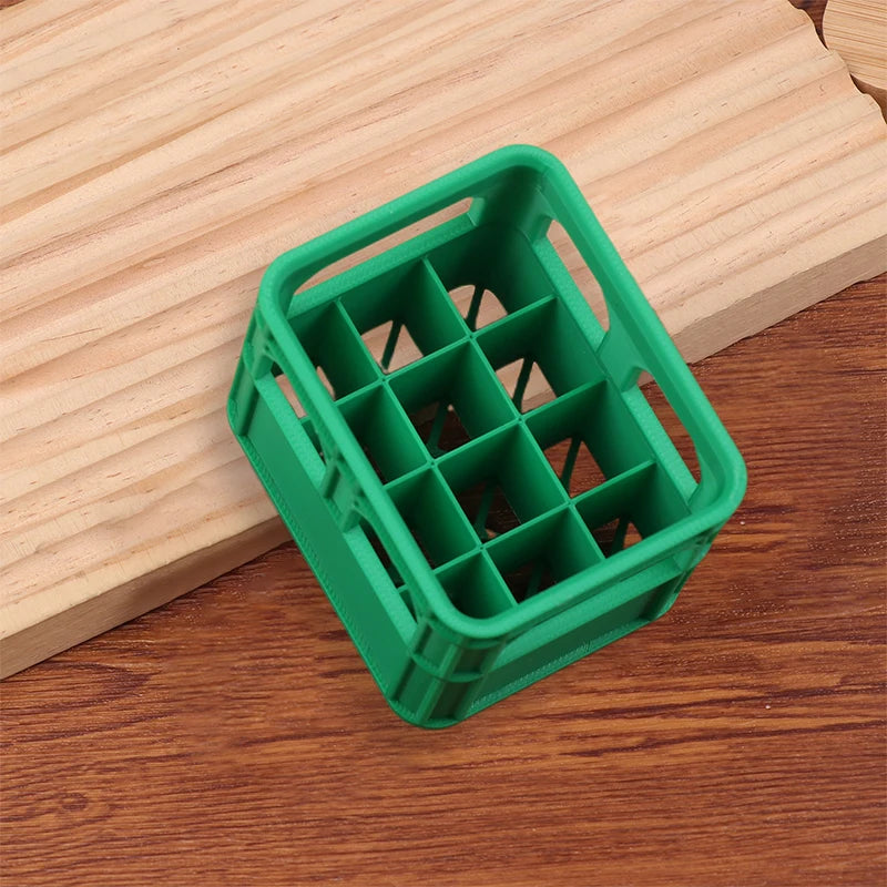Basket DIY Beer Crate No 5 AA 3D Printed Battery Storage Box 7 AAA Qme green 12 pcs AA