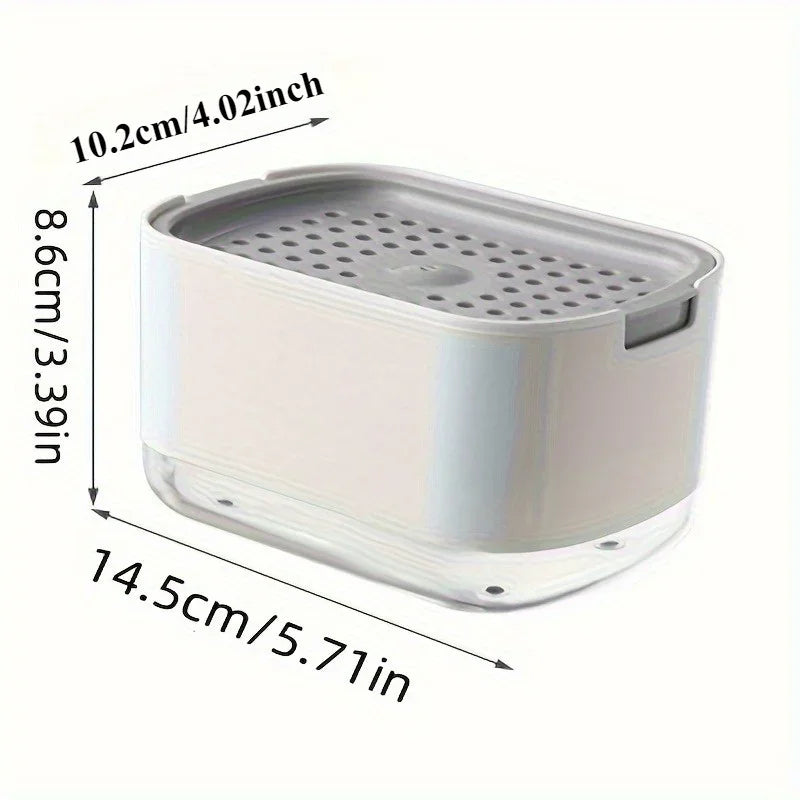 Kitchen soap dispenser - manual press-type foaming soap pump, suitable for dishwashing and pot cleaning. Qme