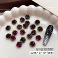3D Rose Butterfly Nail Charms, Resin Gradient Rose Camellia Flower Insect Flat Back Nail Art Decorations for DIY Press on Nails Qme rose-G about 20pcs