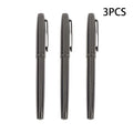 Silver Gray Fountain Pen Medium Creative Daily Writing Lridium Tip Qme 3PCS