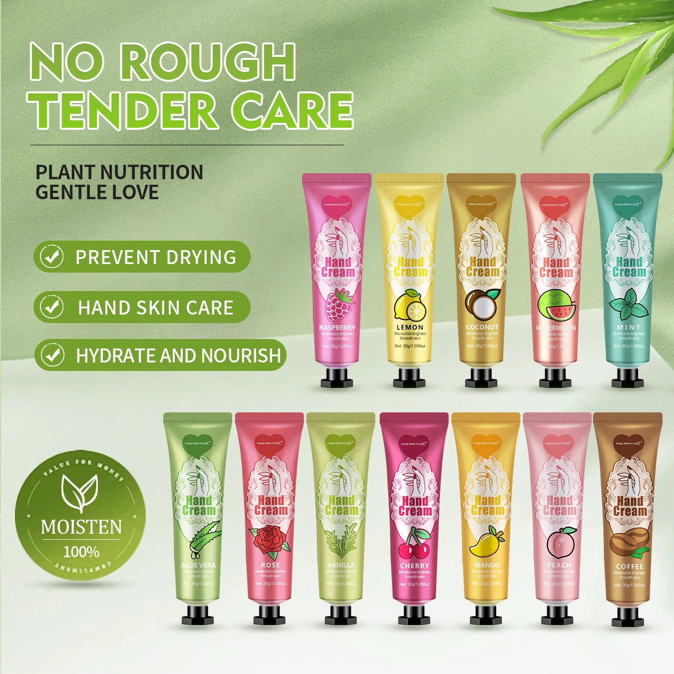 24PCS Hand Cream Gift Kit, Moisturize Dry Skin, Portable Hand Care for Commute and Home, Ideal Holiday Present Qme