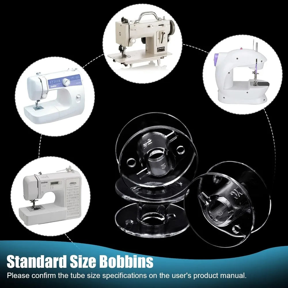 25PCS Sewing Machine Bobbins Reusable Sewing Machine Empty Bobbins with Storage Box for Household DIY Sewing Accessories Tools Qme