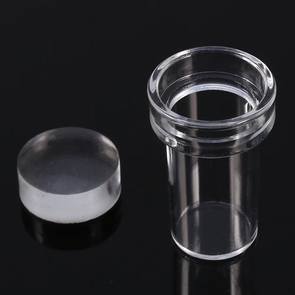 Manicure Tool Nail Art Printing Tool Fashionable Transparent Silicone Nail Polish Transfer Stamper & Scraper Set Manicure Tool Qme