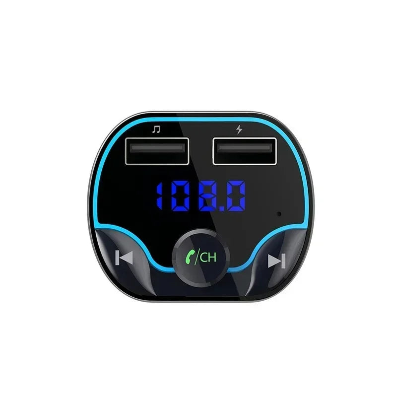 12V Dual USB Car Charger Car MP3 Player Car FM Transmitter Fast Charging Support Voice Broadcasting Navigation Voltage Testing Qme