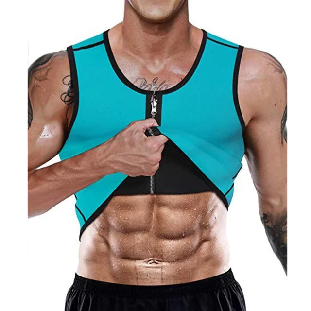 Men Body Shaper Waist Trainer Sauna Suit Sweat Vest Slimming Underwear Weight Loss Shirt Fat Burner Workout Tank Tops Shapewear Qme LBU M