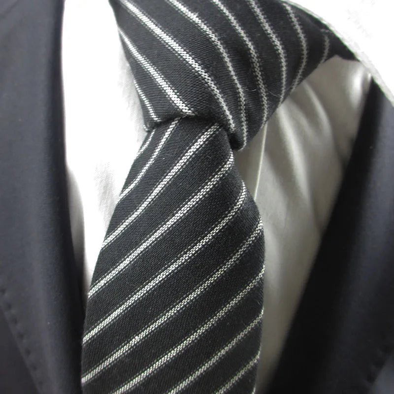 Fashion Mens Necktie Solid Wool Ties Jacquard Woven Ascot Navy Blue Qme COLOR14