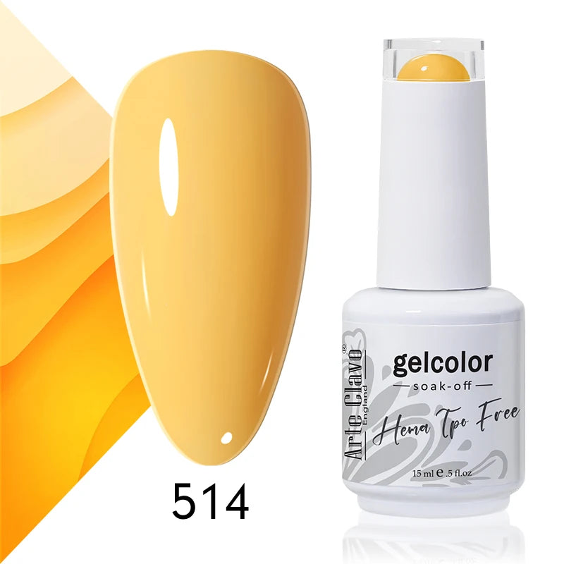 Arte Clavo Colourful Gel Nail Polish Art Varnishes Macaron Semi Qme