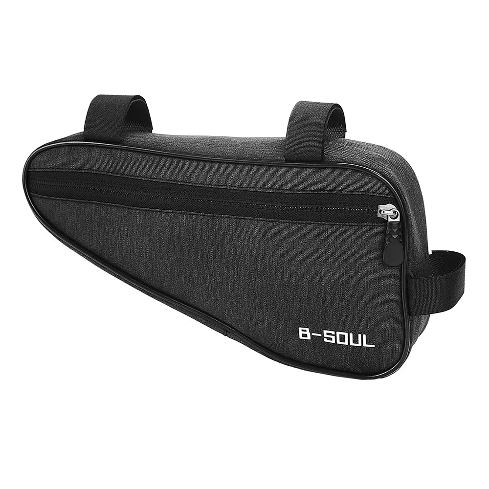 Waterproof Bicycle Bag Triangle Bike Bag Front Tube Frame Bag Mountain Bike Triangle Pouch Frame Holder Bicycle Accessories Qme black