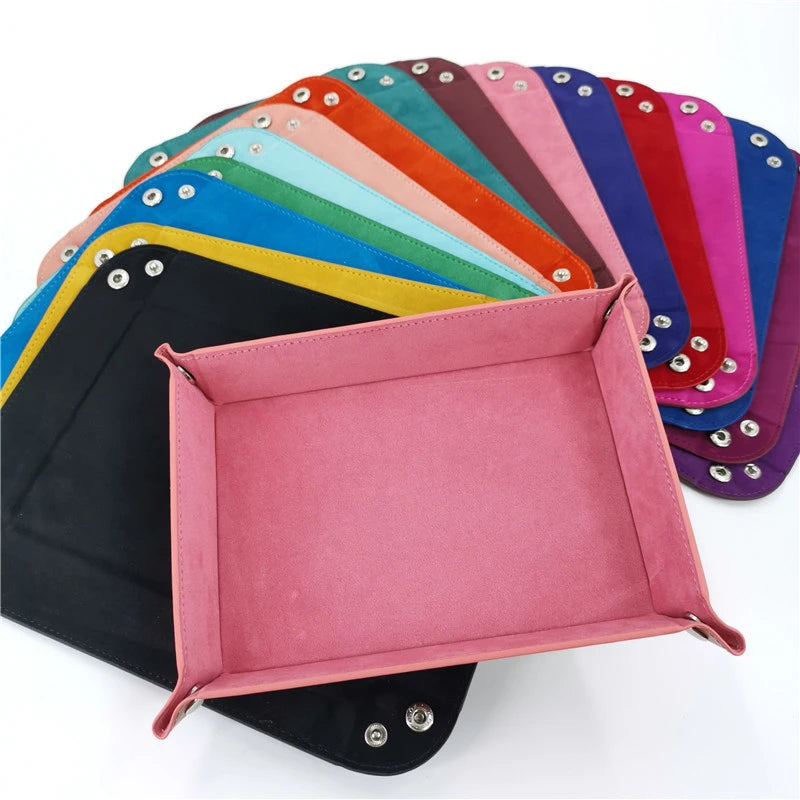 Creative Storage Tray Pu Foldable Box Dice Desktop Rolling Folding Qme