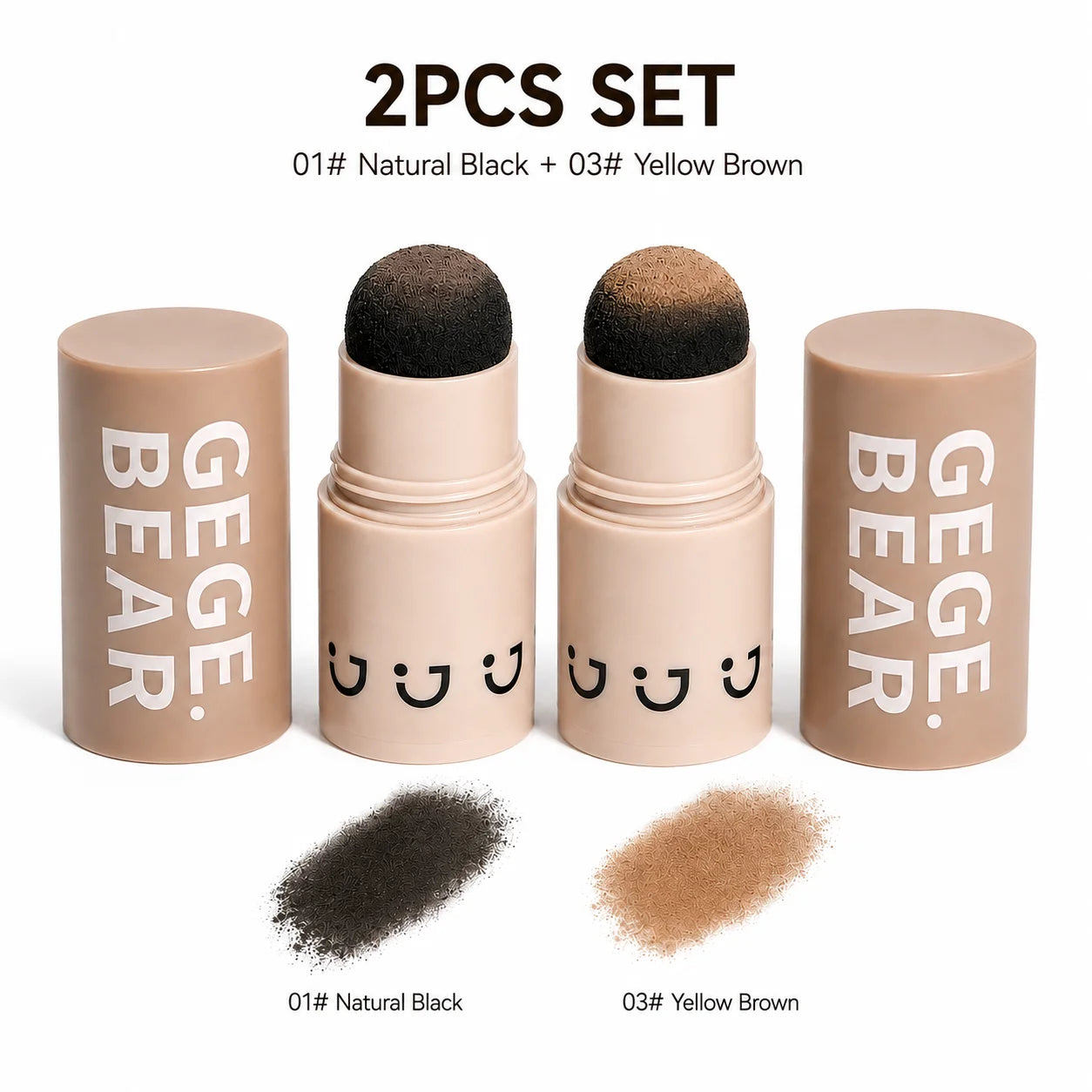Hairline Shadow Powder Stick Waterproof Root Touch Up Concealer for Gray Roots Thinning Hair Natural Hairline Filler 3 Colors Qme GX1077-1-3