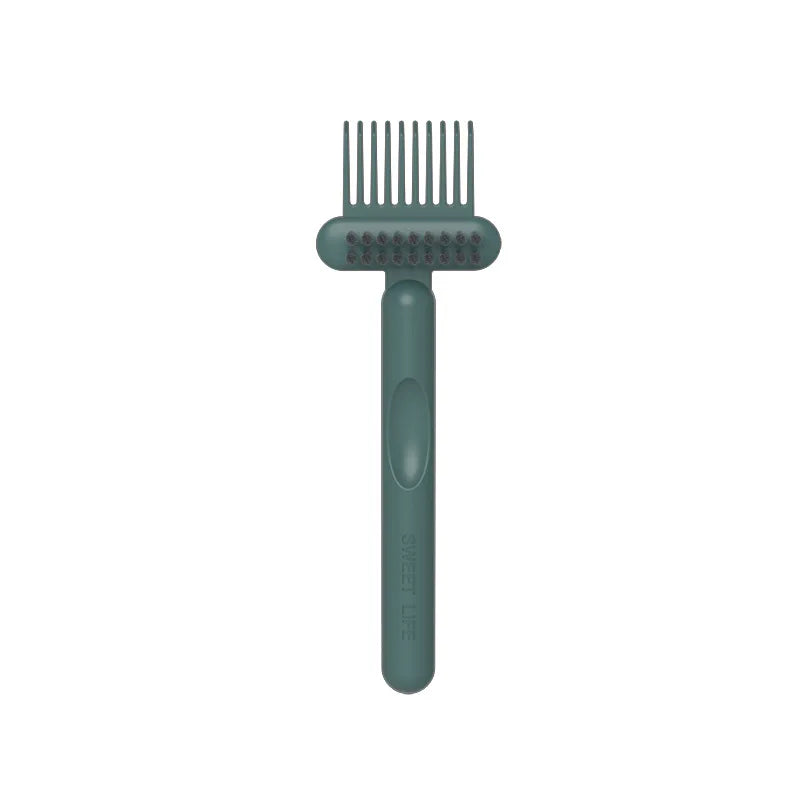 Comb Cleaning Brush Simple Hollow Air Bag Curly Hair Massage Tool Qme dark green