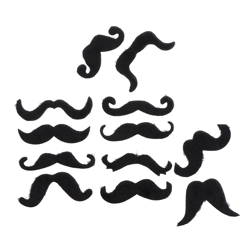 Black Fake Moustaches Self Adhesive Joke Mexican Novelty Party Supply Qme