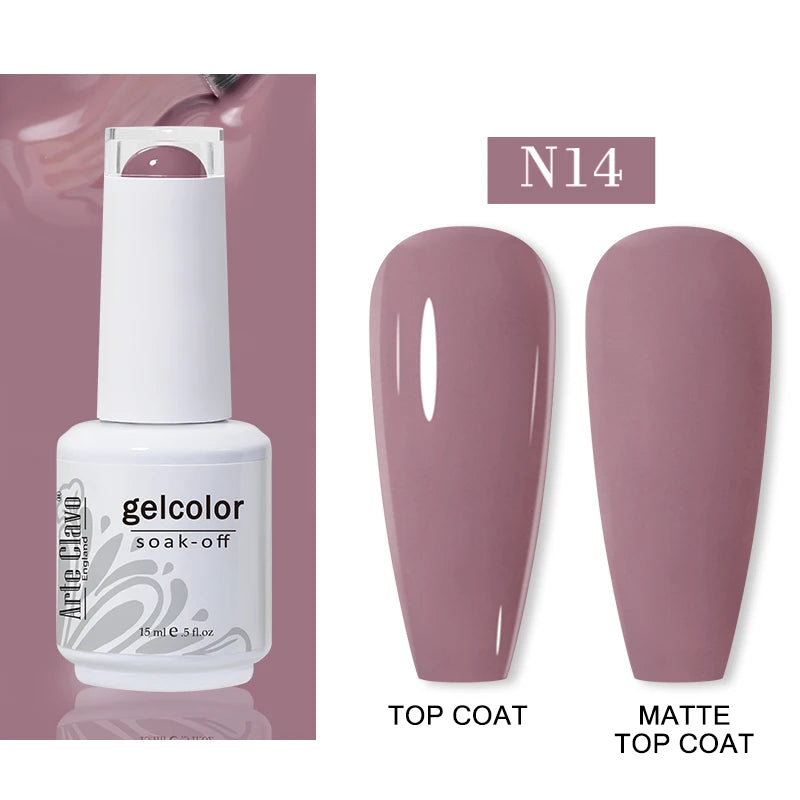 Arte Clavo15ml Gel Nail Polish Art 65 Colors Colorful Soak Off UV