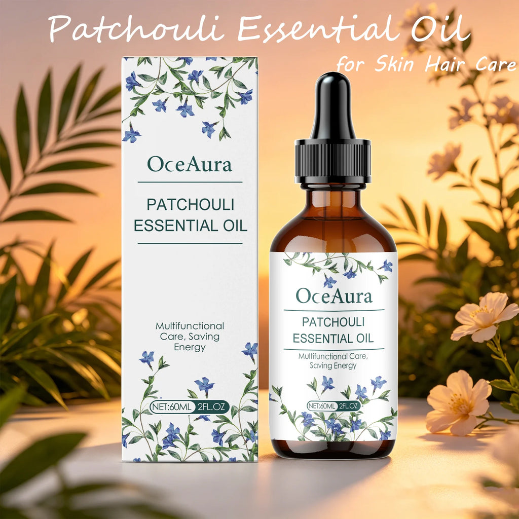 OceAura Patchouli Essential Oil for Skin Hair Care Deep Moisturizing Dryness Relieving Elasticity Boosting Gentle Body Care Oil Qme