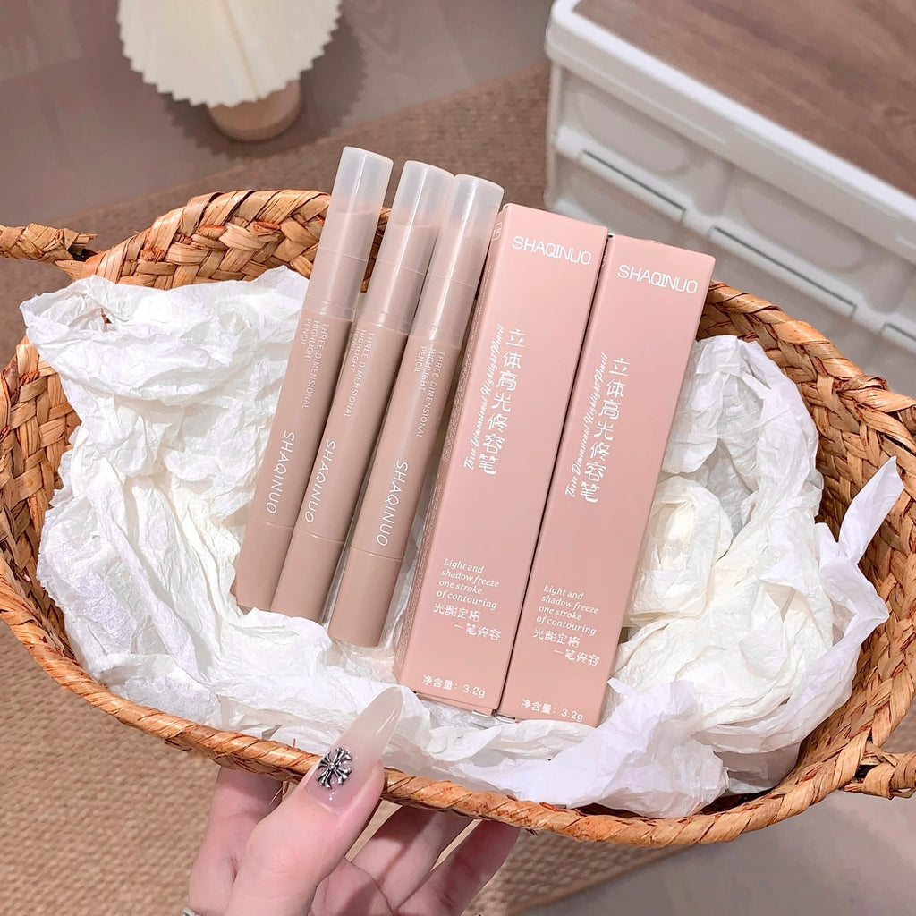 SHAQINUO Matte Nose Shadow Contour Pen Smooth Cream Texture Natural Qme
