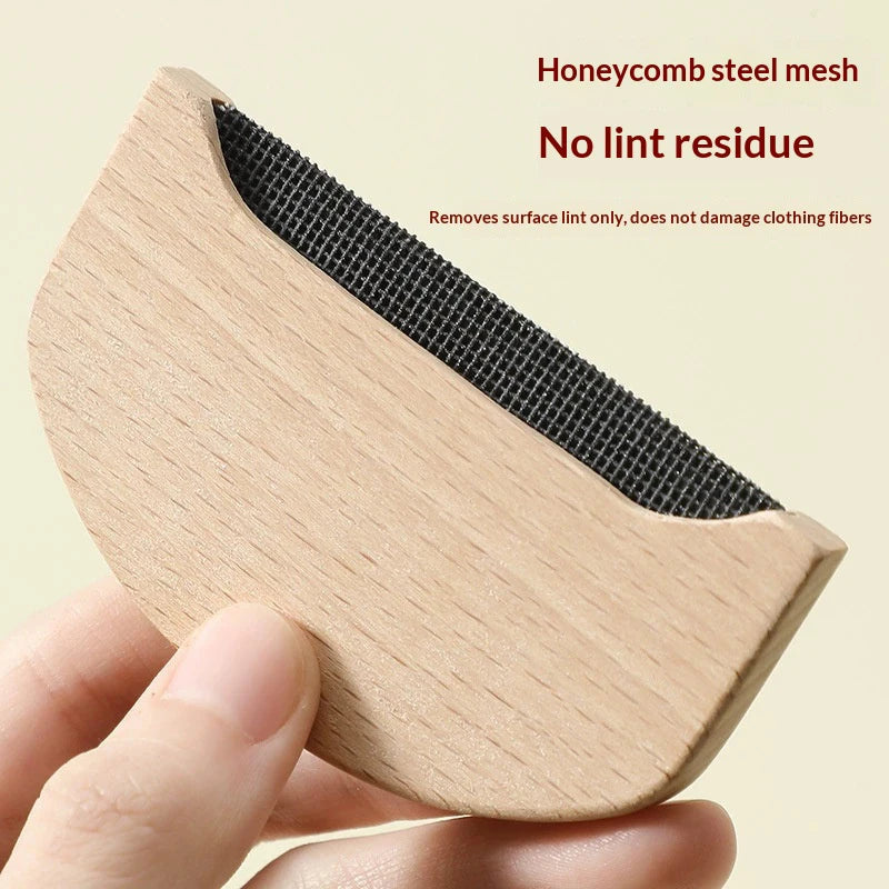 Portable Wooden Lint Trimmer Comb Shaver Epilator Sweater Clothes Qme
