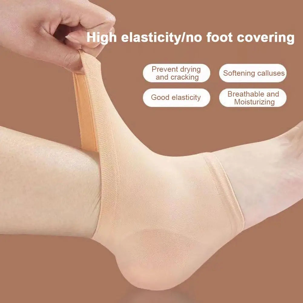 2PCS Gel Moisturizing Heel Socks Spa Sock For Foot Care Gel Heel Socks For Dry Cracked Dry Feet Skin Gel Heel Repair Socks Tools Qme