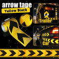 4Inch Waterproof Arrow Reflective Tape Safety Caution Warning Stickers Conspicuity Reflectors for DIY Car Truck Vehicle Warning Qme Yellow Black 1m 10cm