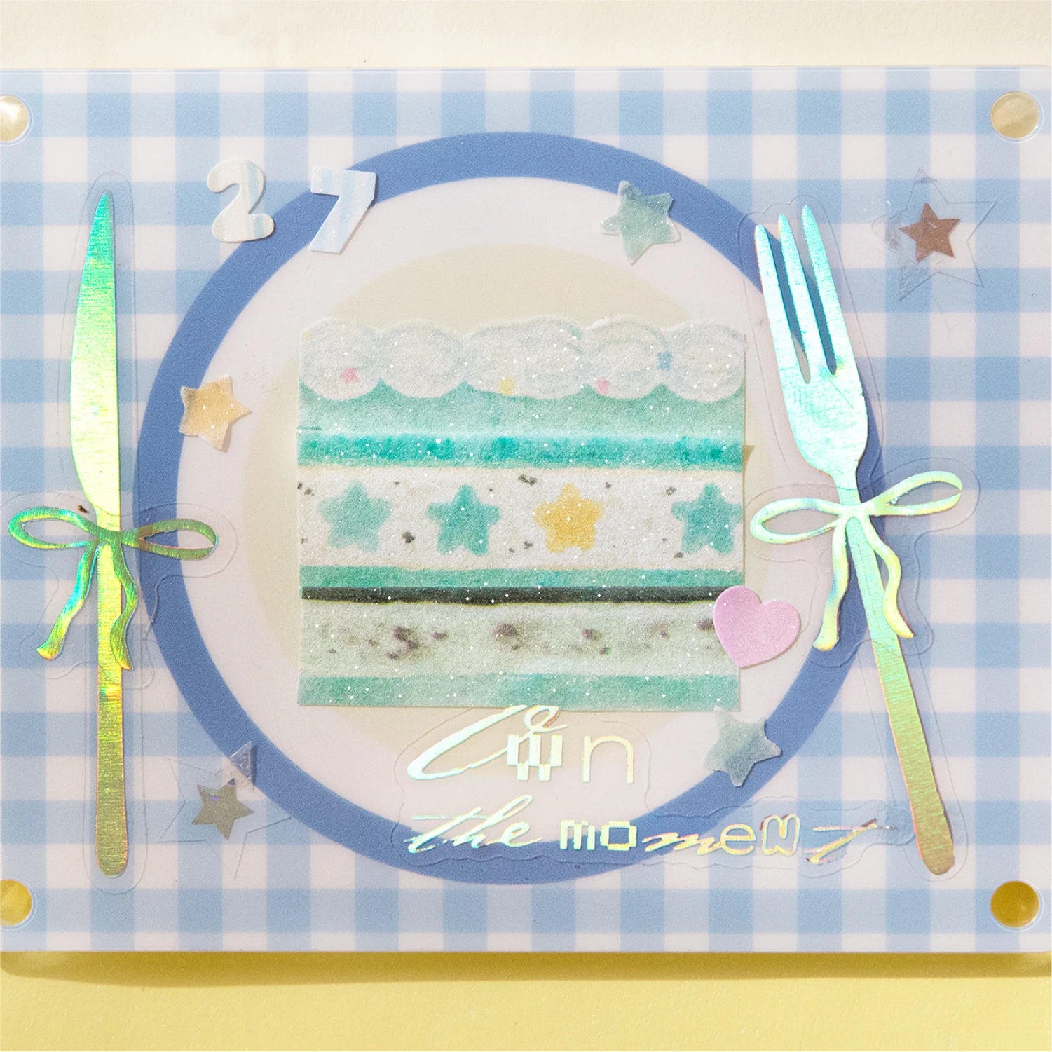6Roll Cute Cartoon Food Theme Glitter Washi Tape for DIY Scrapbooking Collage Art Supplies Phone Case Notebook Decoration Qme