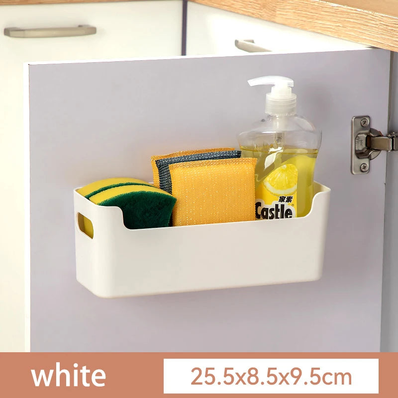 Cabinet Door Storage Box, Seasoning Rack, Perforated Wall Storage Box, Home Underwear and Socks Storage Rack, Tableware Drying Qme A Small 1pcs