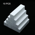 Nail Art Buffer Grinder Buffing Block White Nail File For Pedicure Tips Manicure Care Sponge Buffer Gel Polish Accessories Tools Qme 10PCS White