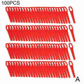 100pcs Plastic Cutter Blades For Electric Cordless Grass Trimmer Strimmer Tool Grass Trimmer Blades Replacement Garden Tool Qme red
