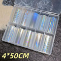 10 Patterns Metallic Nail Foil Transfer Paper Stickers DIY Manicure Qme A13