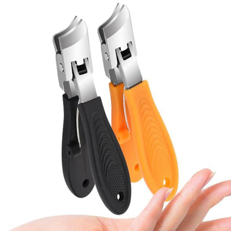 Large Jaw Openning Nail Clipper Thick Hard Slanted Cutter Stainless Qme