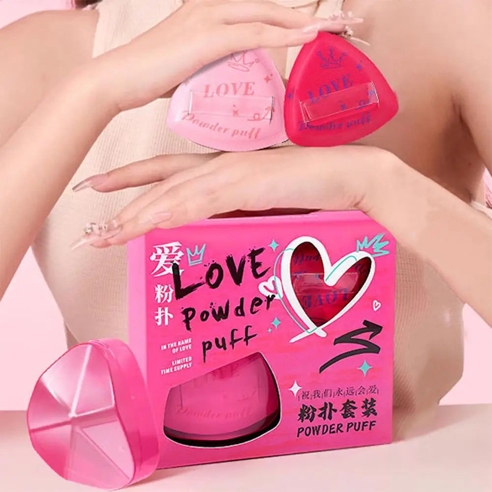 Dual-purpose Powder Puff Beauty Blender Sponge Triangle Makeup Face Qme