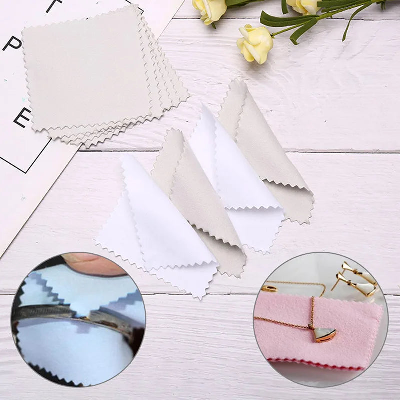 Jewelry Cleaning Cloth Anti-tarnish Tool Silver Polishing Cleaner Qme