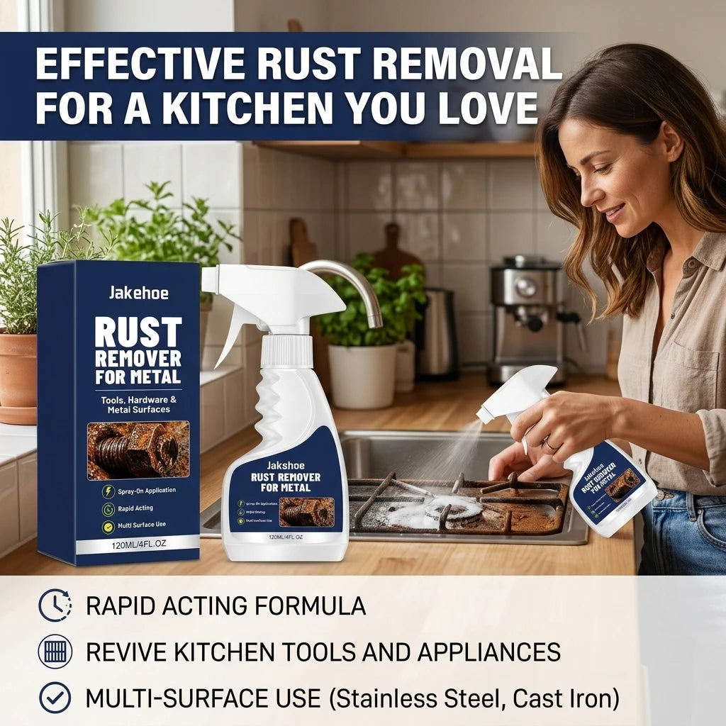 Metal Rust Removing Spray Eliminating Rust Stains Restoring Metal Shine Prevent Rust Fast Acting Daily Metal Surface Maintenance Qme