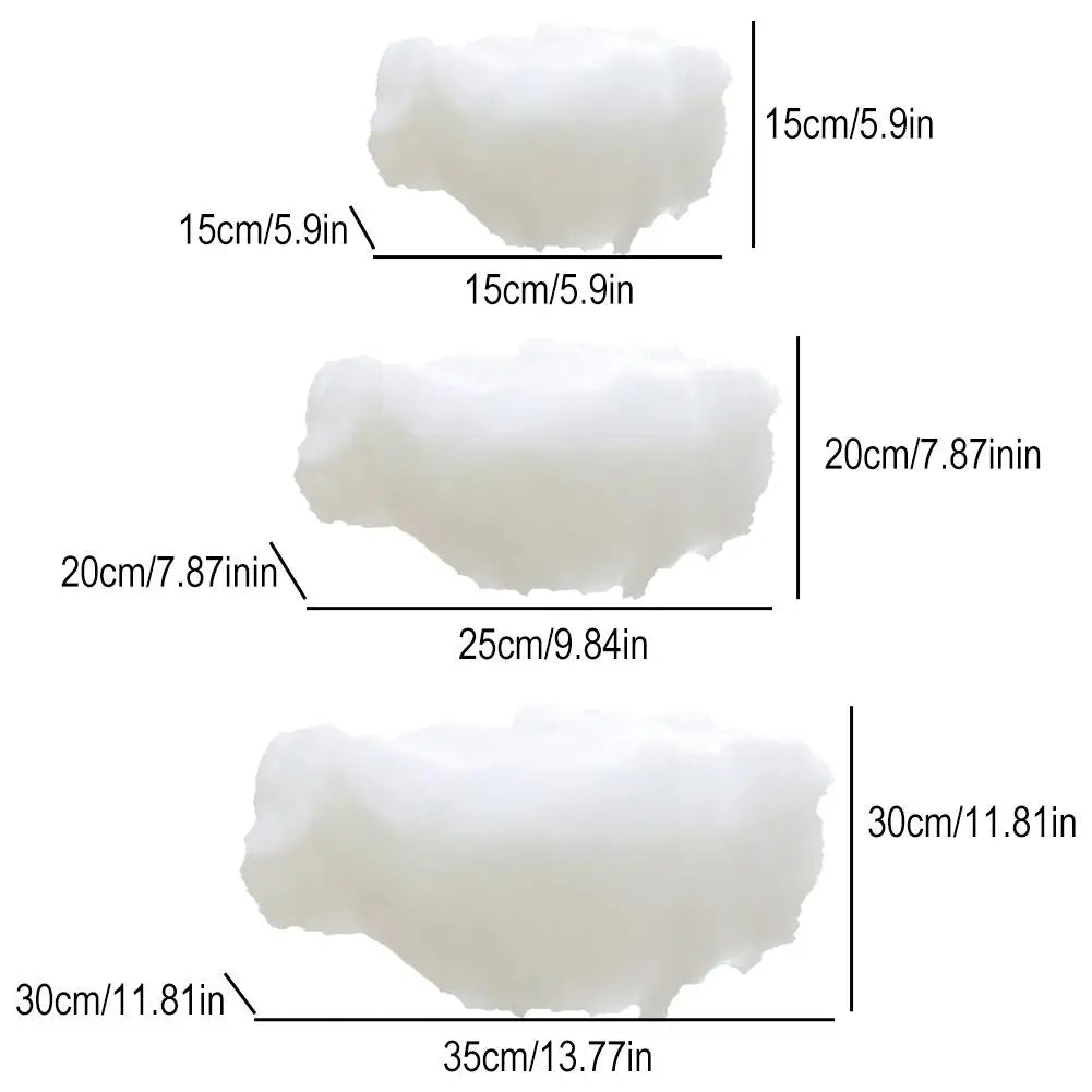 Artificial White Cotton Cloud Wedding Background Decor Props Backdrop T Stage DIY Birthday Party Wedding Hanging Ornament Qme