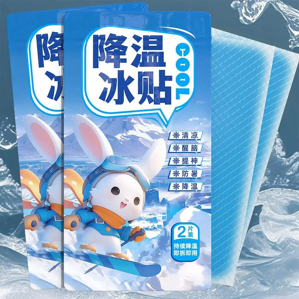 5 Pairs Forehead Fever Cool Pads Cooling Gel Patches Discomfort Qme