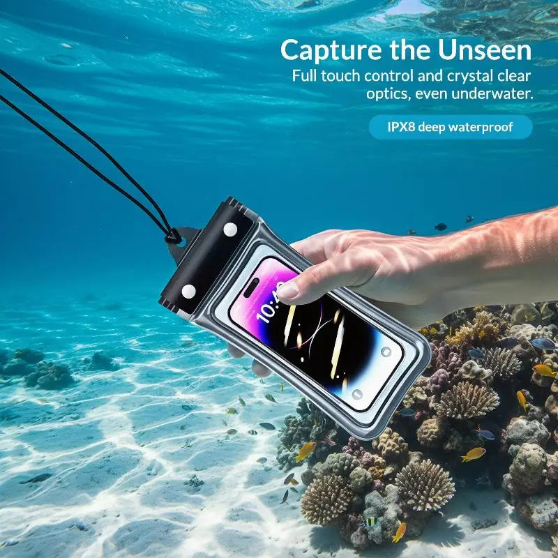 Waterproof Phone Bag Pouch Case Swimming Diving Clear Armband Qme