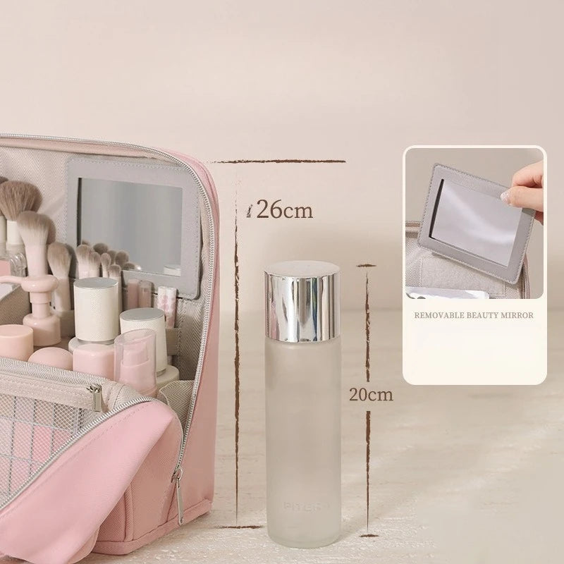 B Fashion New Model Makeup Bag Fashion Portable Makeup Bag Multifunctional Cosmetic Bag Waterproof Travel Organizer Makeup Case Qme