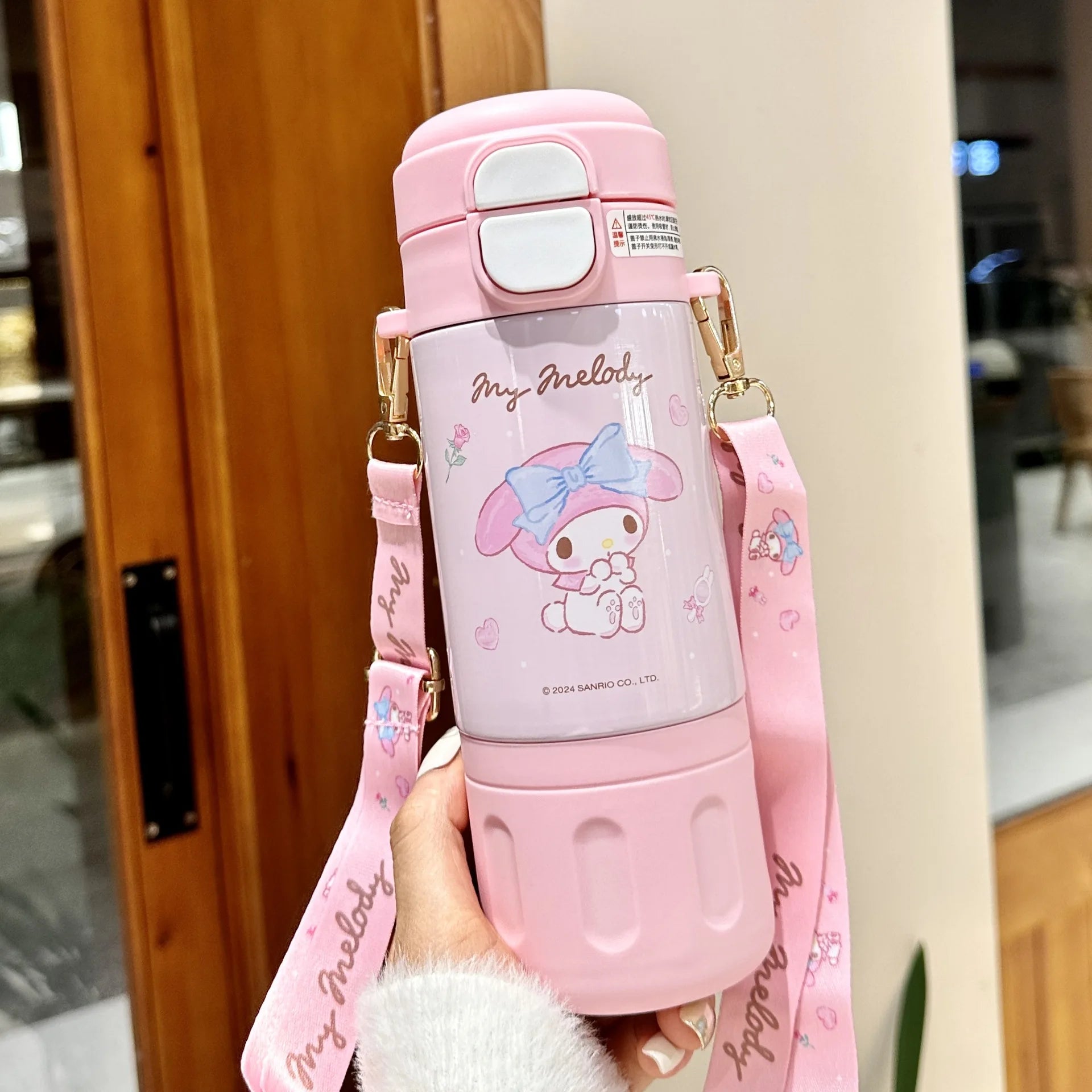 Kuromi Large-Capacity Insulated Cup Stylish New Model Insulated Straw Water Cup Student Water Bottle Qme 7