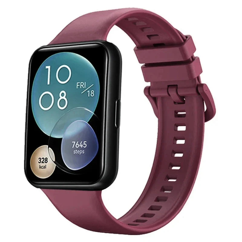 Silicone Band For Huawei Watch FIT 2 Strap smart Wrist watchband metal Buckle sport Replacement bracelet fit2 correa Accessories Qme WineR
