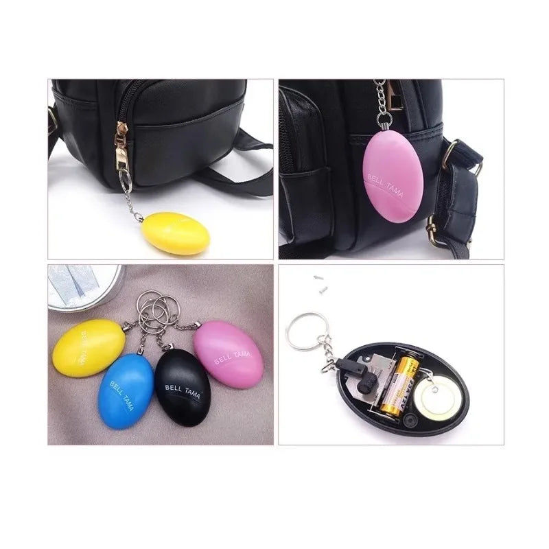 2PCS Personal Alarm Keychain for Women Portable High Decibel Safety Device Anti-Lost Qme