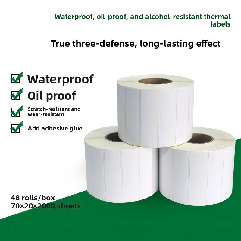 700pcs/Roll 70*20mm Print Supplies Thermal Label Sticker Paper Waterproof Supermarket Price Blank Label Direct Print Qme