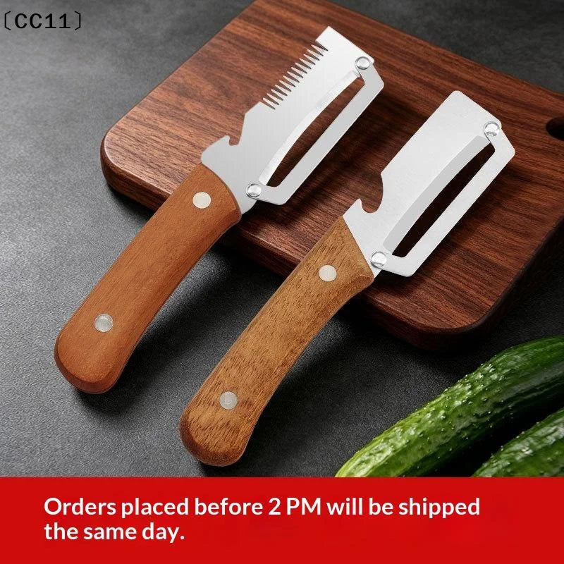 Durable Smooth Wooden Multi Functional Vegetable Peeler Ergonomic Qme