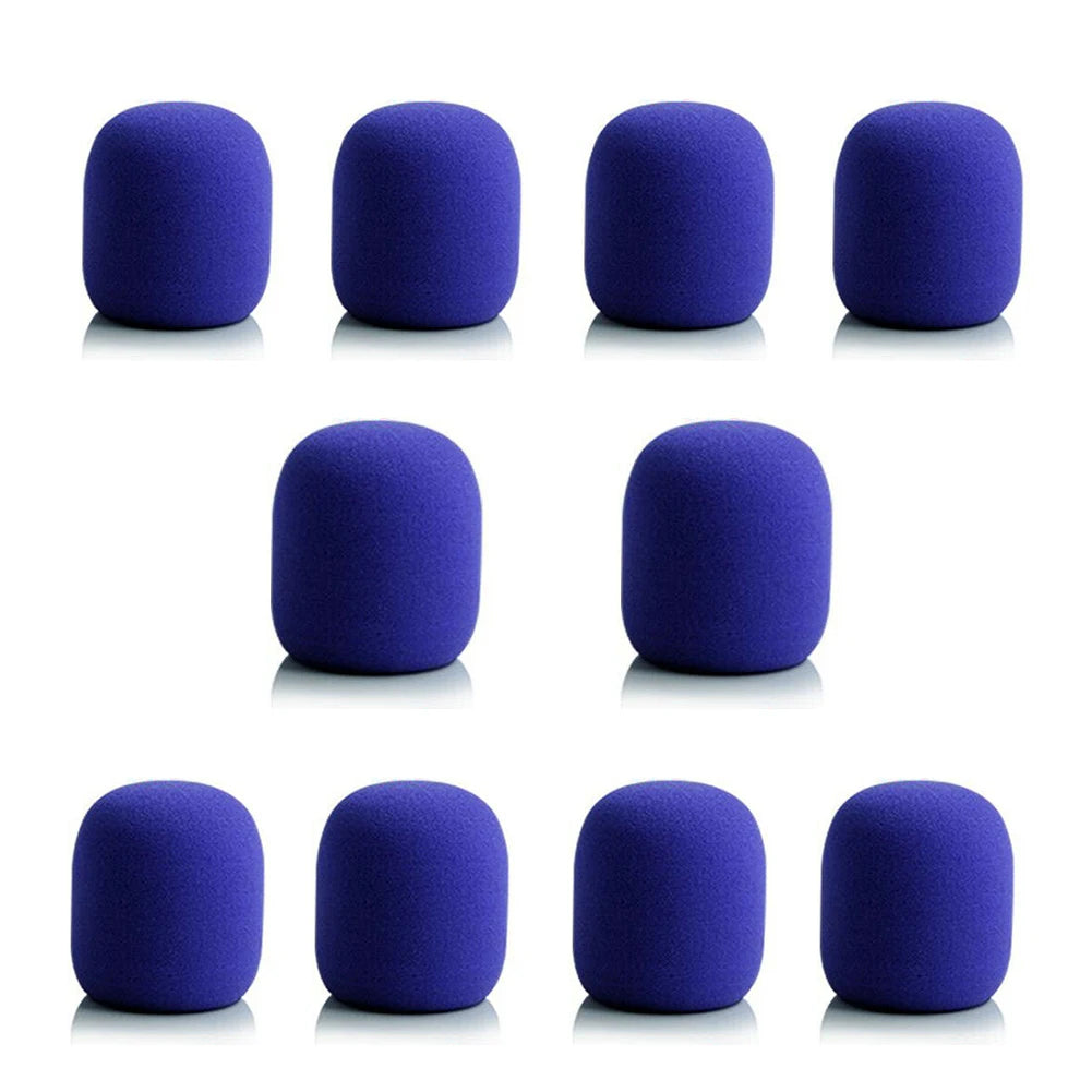 10pcs Microphone Foam Mic Sponge Ball Shape Cover Windscreen Protective Shield Qme violet
