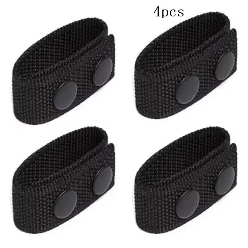 Multi Functional Tactical Belt Double Nylon Buckle Portable Belts Qme 4pcs Black