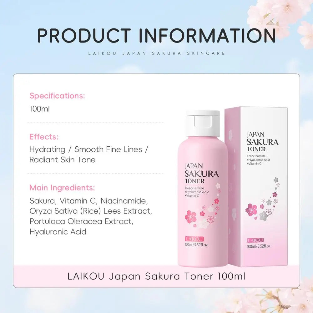 Sakura Face Lotion Moisturizing Essence Hydrating Oil Control Skin Qme