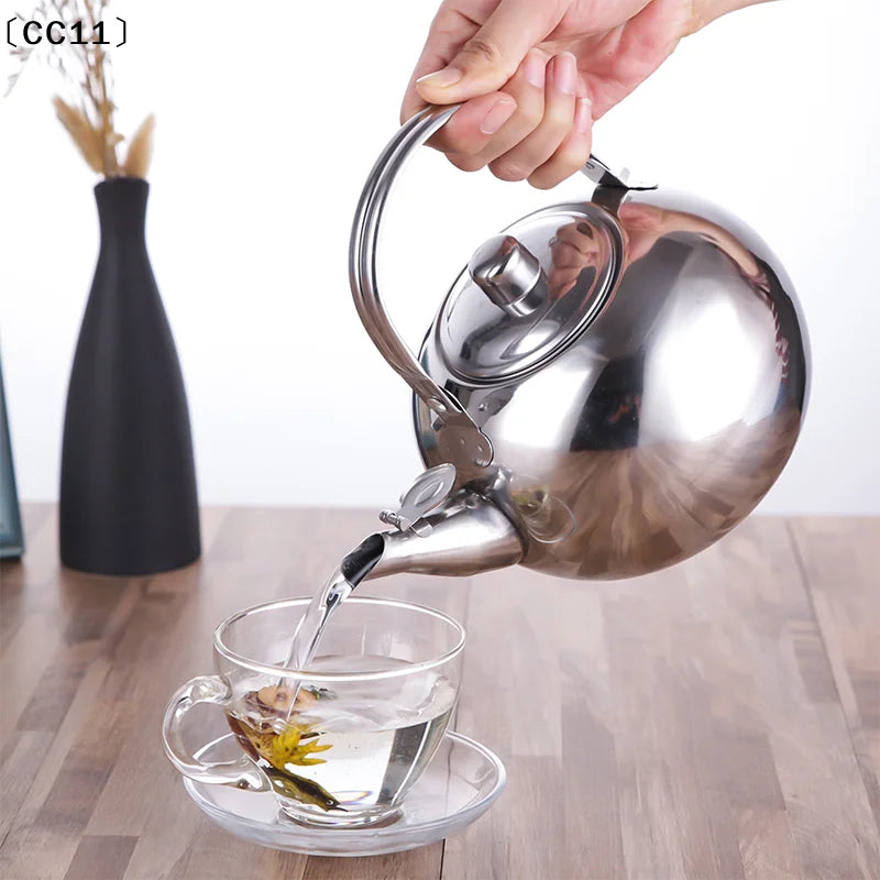 Stainless Steel Water Kettles Teapot Infuser Filter Coffee Kettle Qme