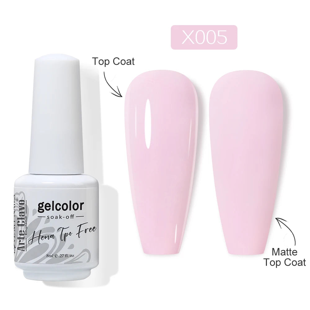 Arte Clavo HEMA Glitter Gel Nail Polish Pink Sliver Gold Sparkling