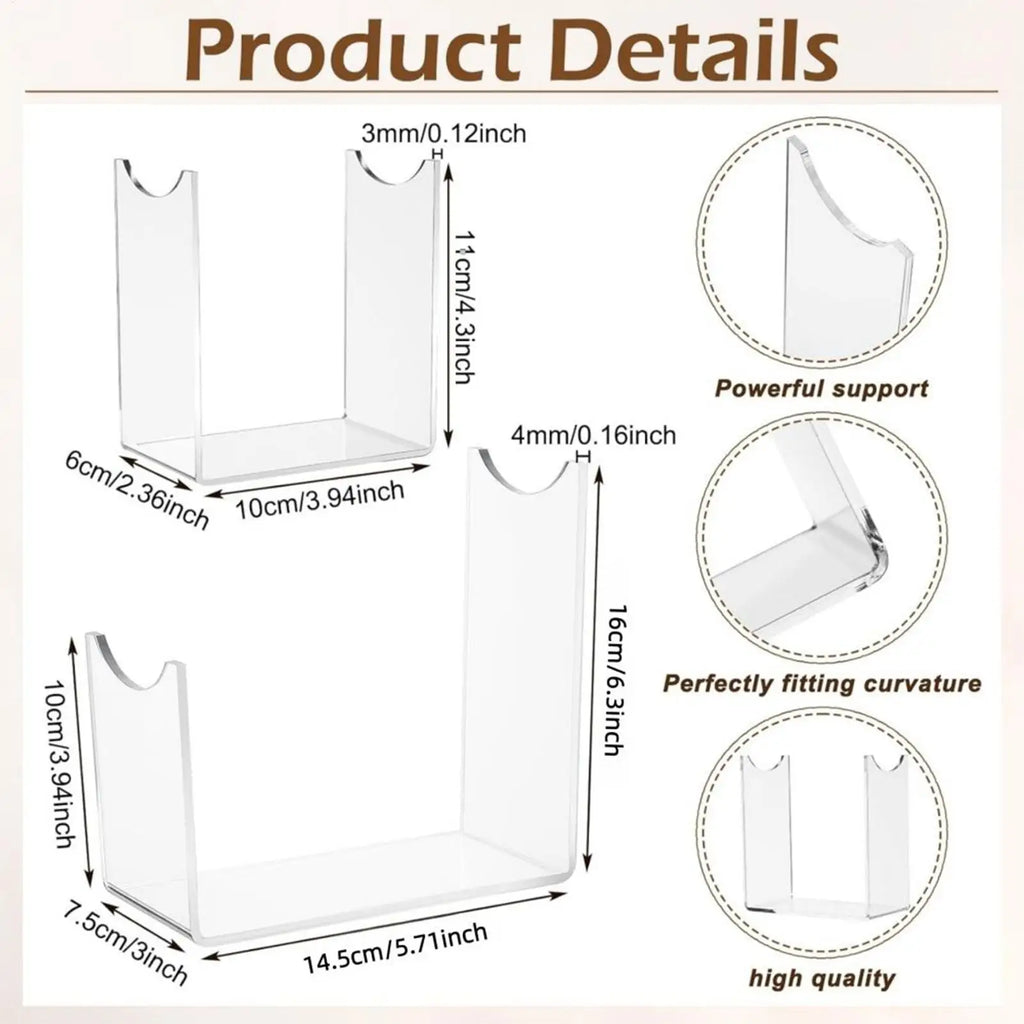 Antler Mount 4-Piece Shelf Holder Organizer Acrylic Display Stands Qme