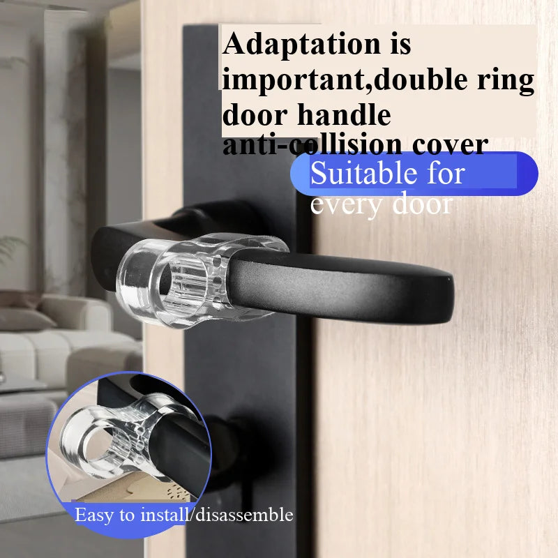 Transparent Silicone Door Knob Stopper Wall Protector Pads,Shock Absorbing Invisible Anti-Collision Door Handle Buffer Guards Qme
