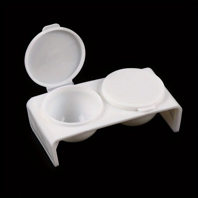 Plastic Cup for Washing Brushes And Pens, Featuring a Double Hole Design And a Double Cover for Art Painting Supplies Qme 1pc